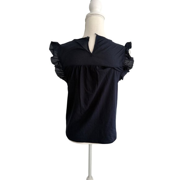 POINT SUR Navy Blue Ruffle Tank Top Size XXS - Picture 6 of 6